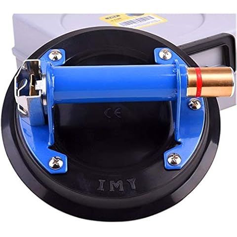 IMT 8" Glass Suction Cup Vacuum Glass Lifter with Metal Handle and Brass Pump, Heavy Duty Handheld Glass Sucker Lifter for Granite Lifting&Window Replacement, Free Carrying Case Cover