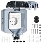 Beizkna – Aussensteckdose Wasserdicht IP66 1-fach mit Schalter Klappde