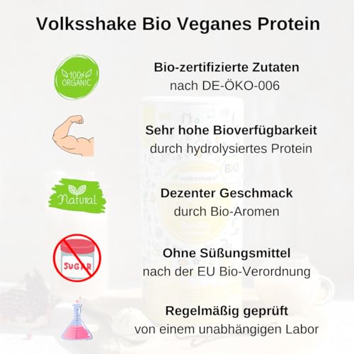 BIO Protein vegan | DE-ÖKO-006 | 10 pflanzliche Proteinquellen | Ohne Süßungsmittel | Ohne Soja & Gluten | Premiumqualität vom Bodensee | Made in Germany (1000g, Natur)