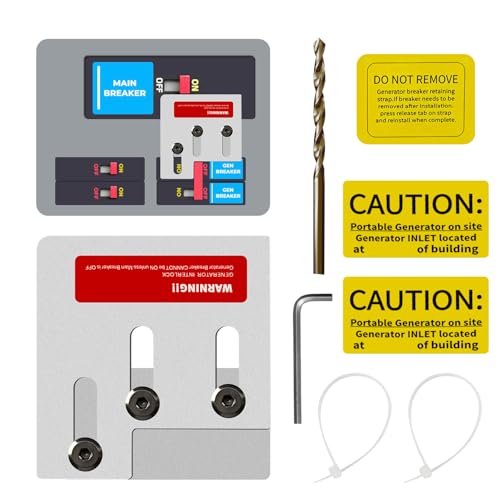 Generator Interlock Kit Compatible with Square D QO or Homeline 150 or 200 amp Panels 1 3/8 inches Spacing Between Main and Generator BreakerProfessional and Interlock Kit(1set)