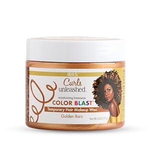 ORS Curls Unleashed Golden Bars Color Blast Makeup Wax -171g, Temporary Hair Colour, With Moisturizing Beeswax & Castor Oil, For Best Colouring Experience