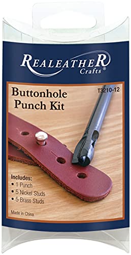 Buttonhole Punch Set Realeather herramienta sacabocados para ojales de ropa y cuero