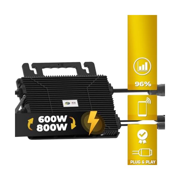 SUNNIVA® Balkonkraftwerk 850/800W Solaranlage mit 800W Astro-Energy Micro Wechselrichter Wifi Bluetooth und Speicher, drosselbar, 2x 425W Solarmodule, 5m Kabel, Solarkabel, Photovoltaikanlage – Bild 4