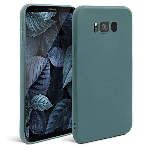 Moozy Minimalist Series Silikonfodral för Samsung S8, Gråblå - Skal Case med Matt Finish, Tunt Mjukt TPU Silikon Fodral Telefonskal Silikonöverdrag Cover