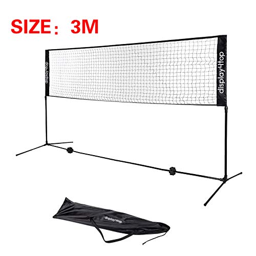 FOBUY Tenis Bádminton Red Ajustable Plegable Estándar Internacional Grande, Negro (3)