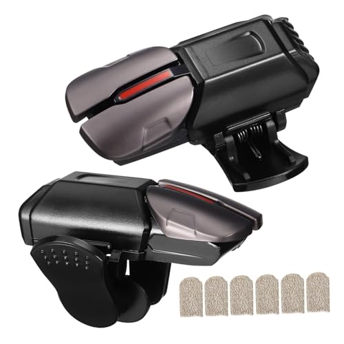 SHOWERORO Gatillos para Móvil Guantes Táctiles de Dedos Ajustables Botones Sensibles para Mejorar Puntería y Disparo Protección Antirayaduras para Pantallas Diseño Ergonómico para Jugadores