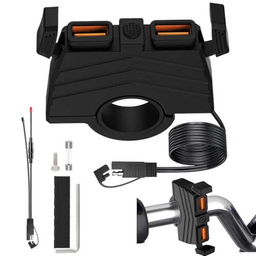 Caricatore per telefono per moto caricabatterie rapido USB per moto adattatore di ricarica rapida impermeabile per manubrio per scooter da auto