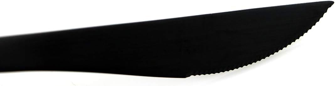 JASHII 20-Piece Matte Black Cutlery Set 304 Stainless Steel Flatware Set for Home Kitchen Tableware Set with Knife/Fork/Spoon Service for 4 for Family, Party, Hotel, Restaurant