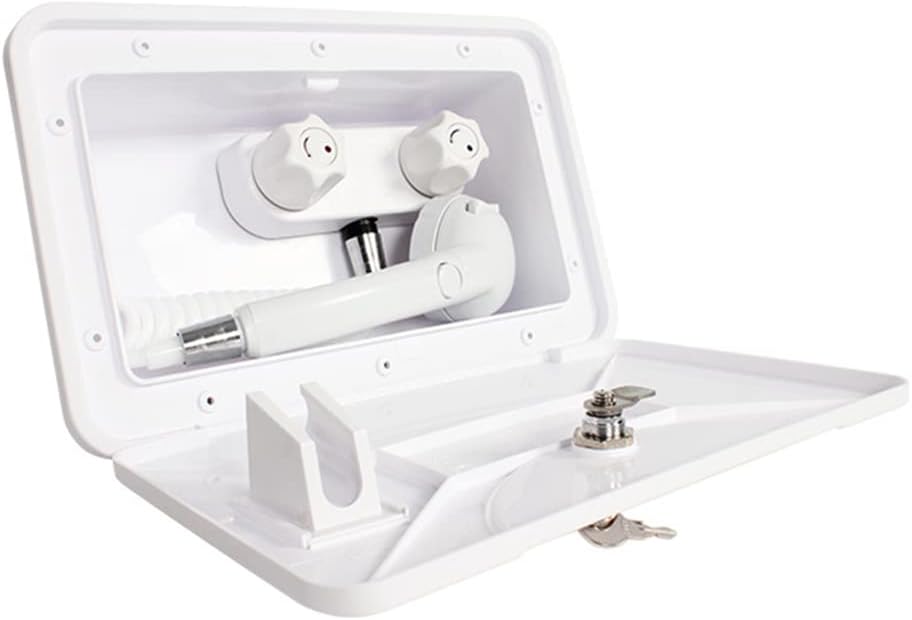 Easy Installation Shower Box with Lock Adjustable Water Sprayer for Trailer Boat ABS