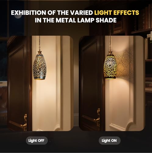 Pendant Light Shade Replacement, Metal Lampshade 7.8" Height 4.7" Diameter - image 6