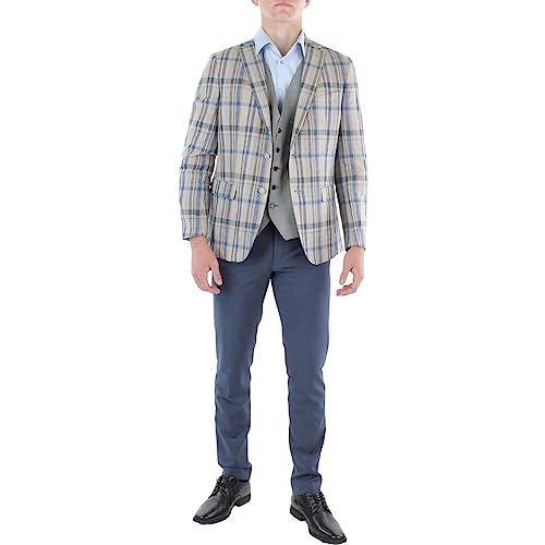 Lauren Ralph Lauren Mens Lassiter Linen Classic Fit Two-Button Blazer Tan 38R2