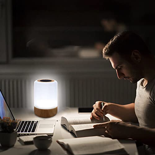 Hotsan Night Light Lamp, Touch Lamps For Bedrooms, Portable Table Bedside Lamps For Kids Room, Bedside Touch Sensor Lamp, Rgb Color Changing Night Light #TOP4
