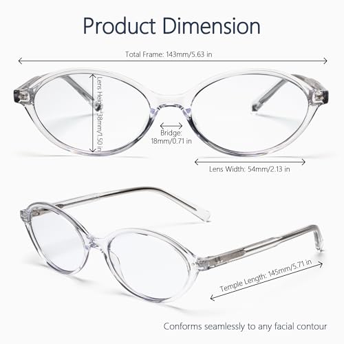 Image of Blue Light Blocking Glasses for Women Men, Square Thick Frame Anti Eyestrain & UV Glare JF6218