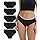 Bobelle Wear Unterhosen Damen Baumwolle, 5er Pack Damen Unterwäsche Bequeme Weiche Slip Frauen Hipster Atmungsaktiv Panties (Schwarz, L)