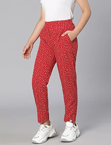Image of oxolloxo Girls Regular Fit Polyester Solid Casual Pant