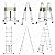 Telescoping Aluminum Ladder 12.47FT with Locking Mechanism & Anti-Slip Mat Extension Ladder A Frame(1.9+1.9m) with EN131 Certified Folding Telescopic Ladder for Indoor Outdoor Work Max. Load 330lb