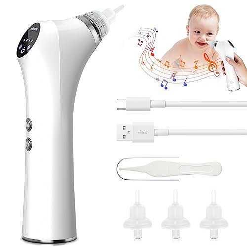 Image of Odies Nasal Aspirator for Baby,Baby Nasal Aspirator,Rechargeable Electric Nose Suction for Baby,Nose Suction 3 Levels Adjustable,Automatic Nose Cleaner for Toddlers with Music&3 Silicone Tips