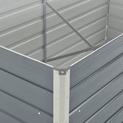 Wifese 63X32X30 In Planter Boxes Outdoor Compost Bin Planters For Outdoor Plants Garden Box Galvanized Raised Garden Bed Gardening Supplies Modern Design Fit Gardens Courtyards And Balconies Grey #TOP5