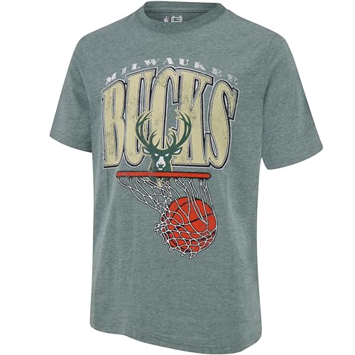 Ultra Game Mens NBA Official Hoops Short Sleeve T-Shirt Milwaukee Bucks Team Color X-Large