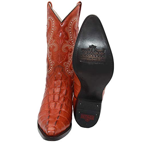 Western Shops Mens Crocodile Print Alligator Design Western Cowboy Boot (10.5, Honey) #TOP1
