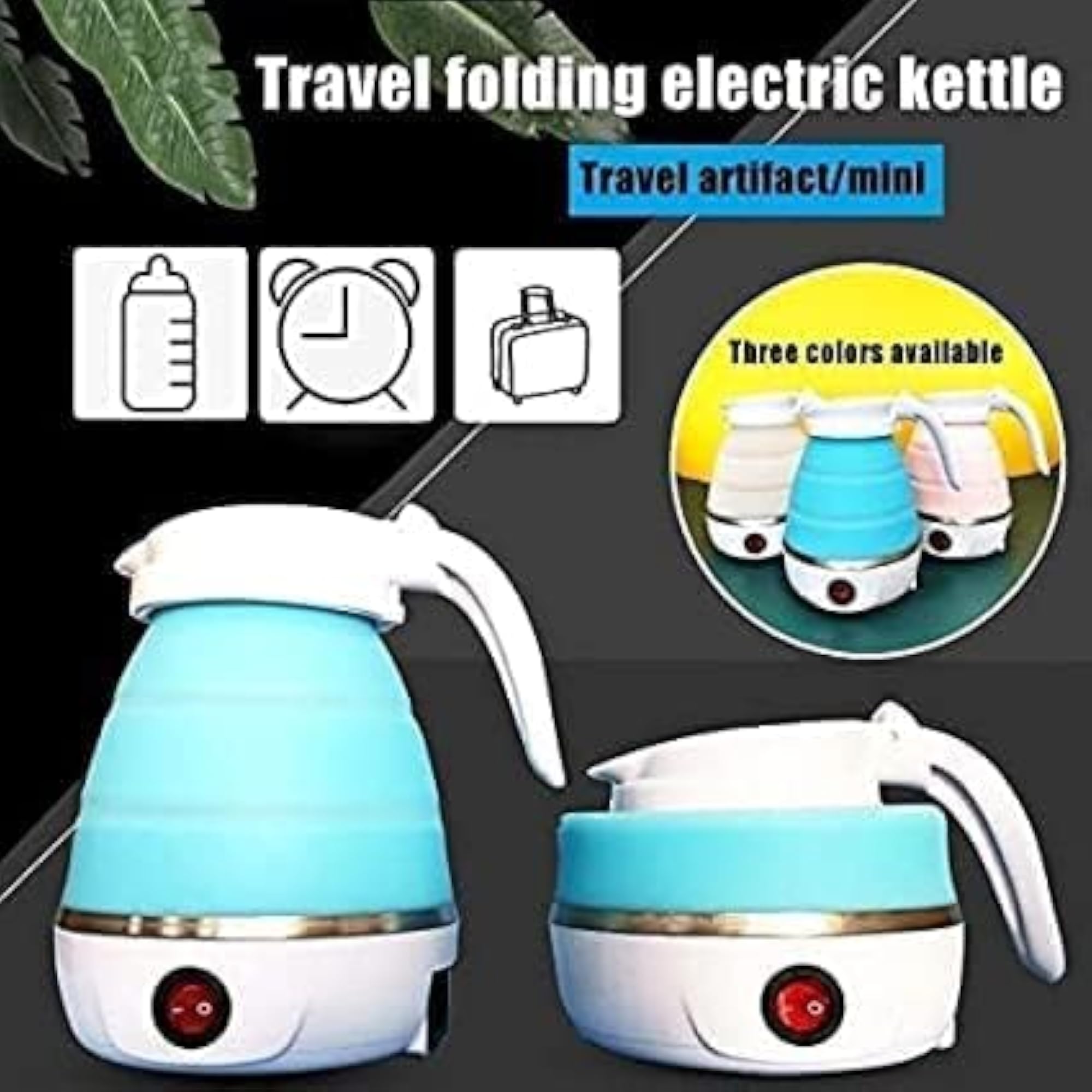 Foldable Electric Kettle, Portable Fast Boiling Silicone Design