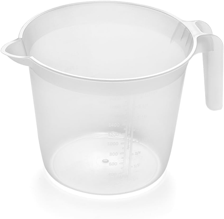 2 Litre Measuring Jug | Plastic Kitchen Measuring Cup with Handle & Pouring Spout | Clear Liquid Measuring Pitcher for Cooking & Baking (2)