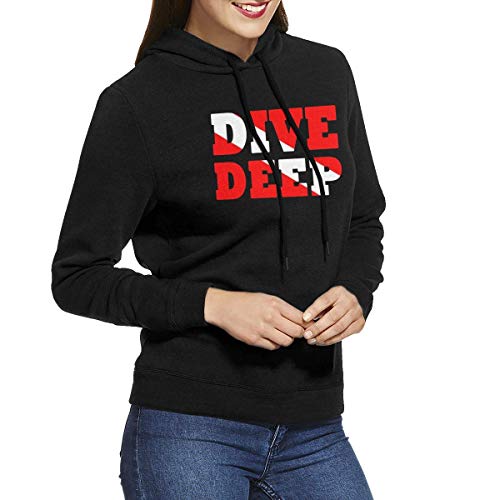 Preisvergleich Produktbild huatongxin Scuba Diving DEEP Dive Flag Damen Langarm Pullover Hoodie Sweatshirts