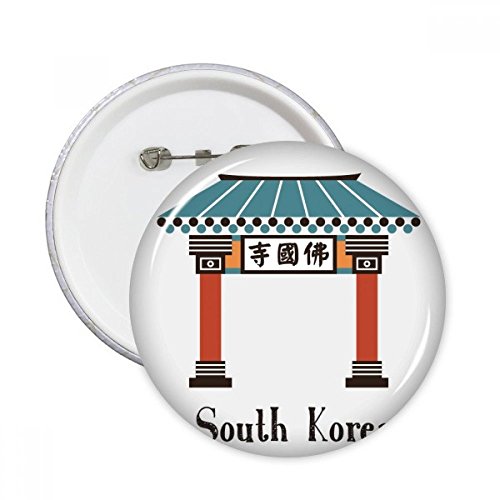 Broches Bulguksa et badge bouton Corée du Sud, souvenir décoration vêtement Medium x5