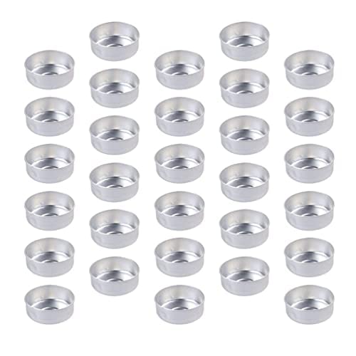 Tealight Aluminium Empty Collar 200 Cups + 200 Units Cotton Wicks for