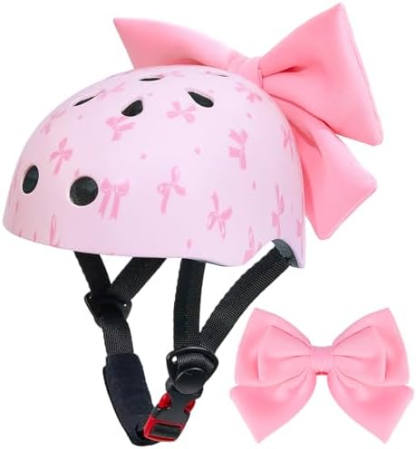 Helmet for Kids 8-14, Kids Bike Helmet with DIY Bow, Adjustable Youth Bike Helmets Girls Helmets for Skating Bicycle Scooter Skateboard