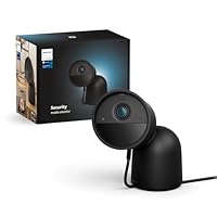 Philips Hue Secure, Telecamera di Sicurezza da Tavolo, con Cavo, HD 1080p, Visione Notturna, Audio...