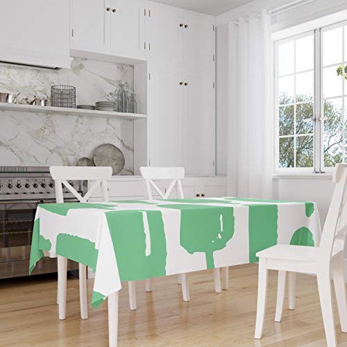 Nappe de table 140 x 160 cm en polyester anti-taches et séchage rapide - 4