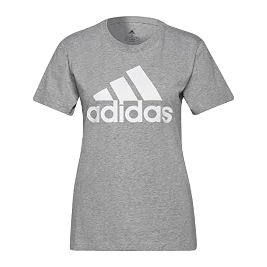 ADIDAS H07808 W BL T T-shirt Mujer medium grey heather/white Tamaño L
