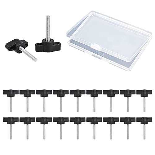MOROBOR Z-Wings Lot de 20 vis moletées galvanisées M4 x 25 mm avec boîte de rangement Cover