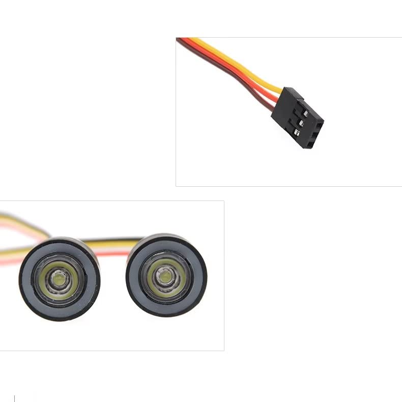 WANGCL 12 Modes Multicolour RC Headlights 19mm RC Car Light RC Demon Eyes Headlights for 1/10 RC Car Traxxas TRX-4 Axial Scx10 RC4WD D90 RC Crawler Accessories - Image 4