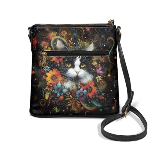 Image of Leather Purses for Women, Leather Hobo Bags for Women Travel Sling Purse Triple Zippered Pockets Shoulder Bag