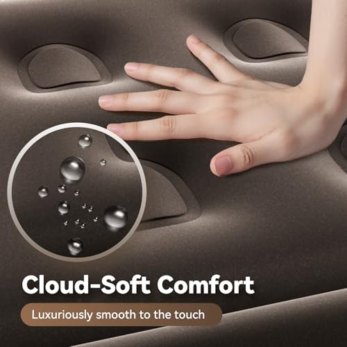 Image of DIVON Twin Air Mattress with Built in Pump Raised, 2 Min Self Inflatable Mattress, 18'' Blow up Mattress for Adults, 330 LBS Portable Air Bed for Guest, Camping, Travel & Floor, Brown