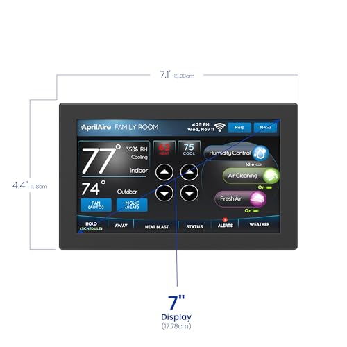 AprilAire 8920W Wi-Fi Programmable Color Touchscreen Thermostat with IAQ Control; Amazon Alexa and Google Assistant Compatible by Aprilaire - Used condition - Image 8