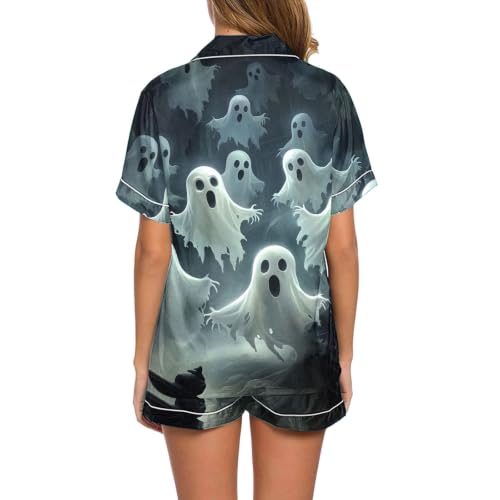 ZHIHAIHEN Halloween Pajamas Women 2 Piece Shorts 11# Multicolor Medium - image 5