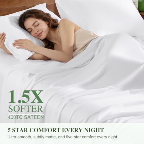 Image of 100% Organically Grown Bamboo Viscose King Sheet Set with Pockets on Side