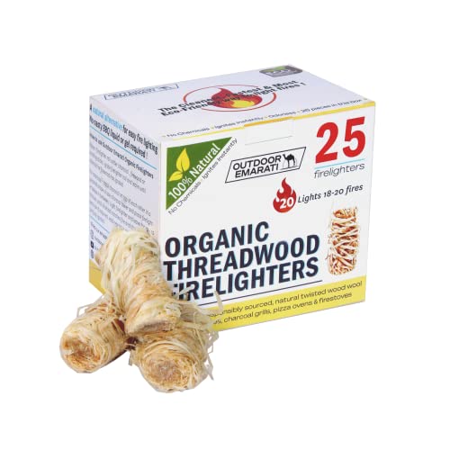 Firestarters, Charcoal firelighters, Natural Organic Threadw...