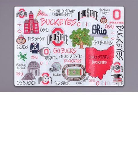 Tabla de vidrio templado Magnolia Lane Ohio State Buckeyes miniatura 1