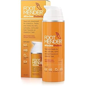 Footmender All in One Diabetic | Medically Proven, Now Available on Prescription | Treat and Heal Your Dry Feet, Hard Skin, Corns and Cracked Heels | Significant Effect After First Treatment | 150 ml