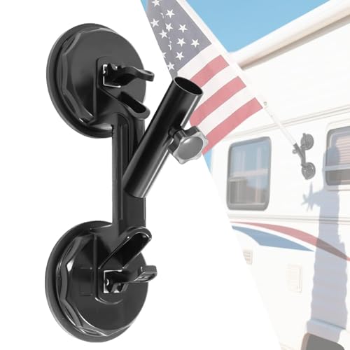 MGY Flag Pole Mount for RVs Heavy Duty and Quick Install Suction Cup Flag Holder