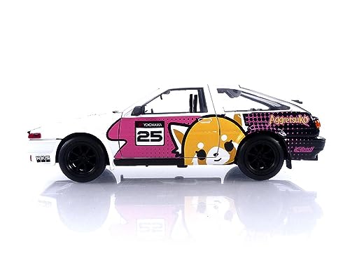 Jada Toys Sanrio 1:24 Toyota Trueno AE86 1986 miniatura 3