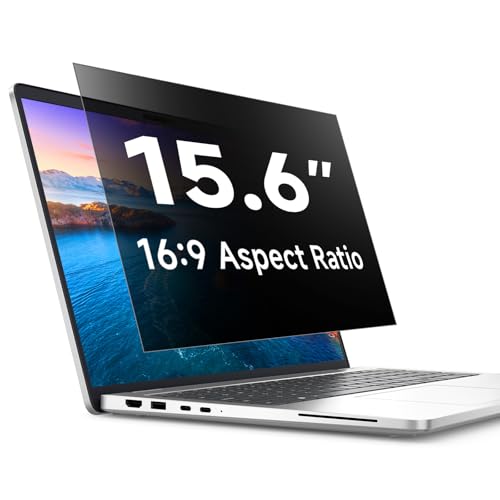 STARY Laptop Privacy Screen 15.6 Inch Removable, 16:9 Aspect Ratio Anti Spy Blue Light Glare Laptop Privacy Shield for Dell/Hp/Acer/Lenovo/ThinkPad/Samsung/Asus/Sony(Width 13.58“xHeight 7.64
