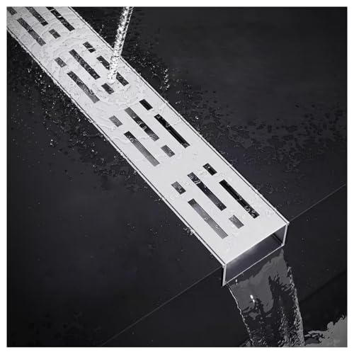 Canaleta de Drenaje de Acero Inoxidable para Exteriores, Ideal para Patios, pasillos y terrazas (8 cm de Alto x 3,5 cm de Ancho / 3,15 x 1,38 Pulgadas).