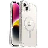 OtterBox iPhone 14 Plus Symmetry Series+ Case - STARDUST (Clear/Glitter), ultra-sleek, snaps to MagSafe, raised edges protect camera & screen