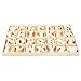 SEWACC 1 Scatola in Legno Naturale Alfabeto Ritaglio in Legno Lettere di Legno Giocattoli per Bambini Lettera in Legno Blocchi Blank Bambini Giocattoli Educativi