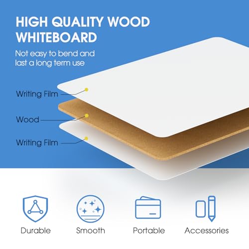 maxgear small white board 2 pack dry erase boards 93939x 123939 mini white board double sided portable whiteboards for students teachers school supplies lapboards including 2 markers and 2 erasers